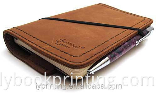 Hochwertiges PU Leder Notebook Geschenk Notebook Leder Diary Book Druck